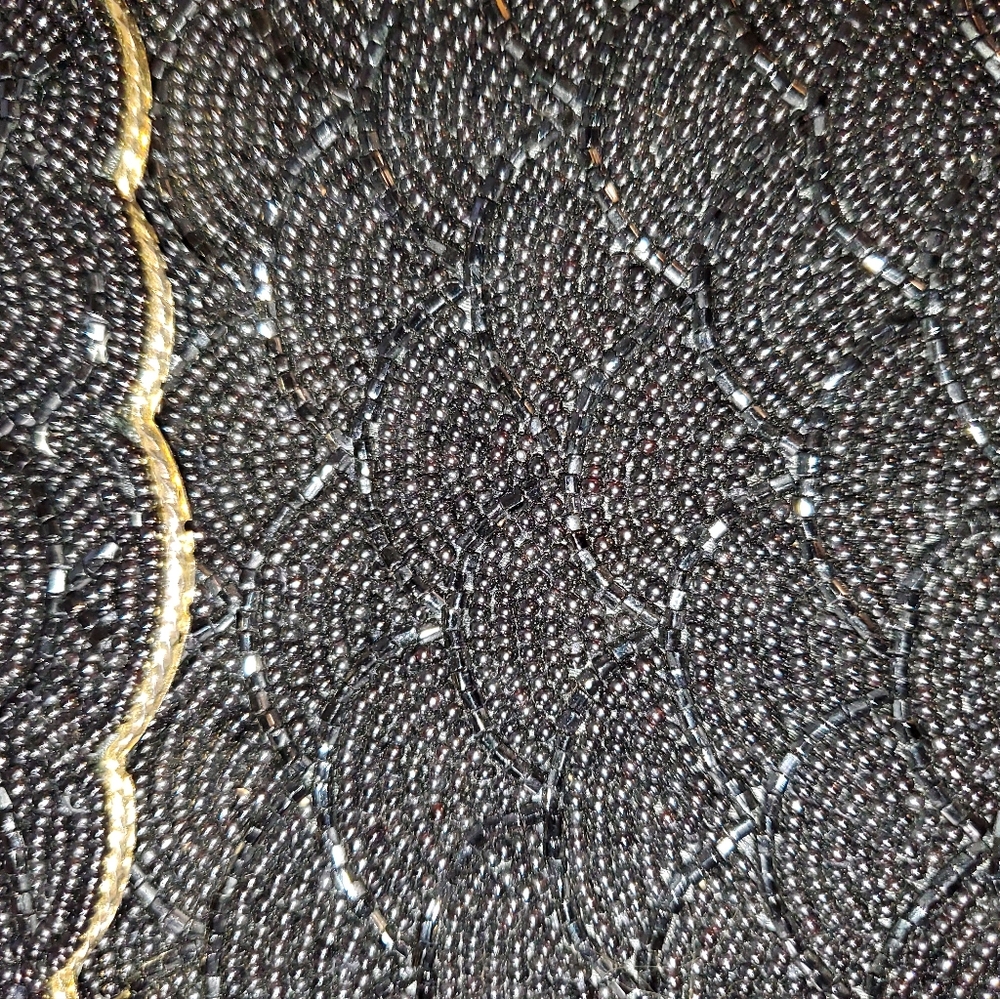 Vintage beaded purse gold trim - Picture 4 of 5